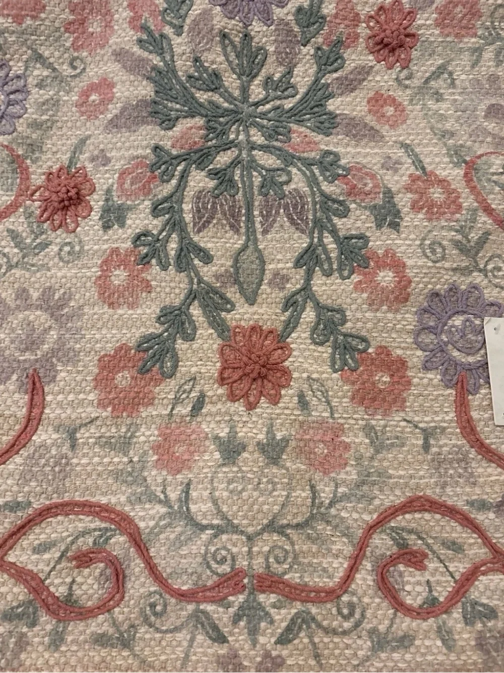 Floral embroidered rugs set of 2 NWT